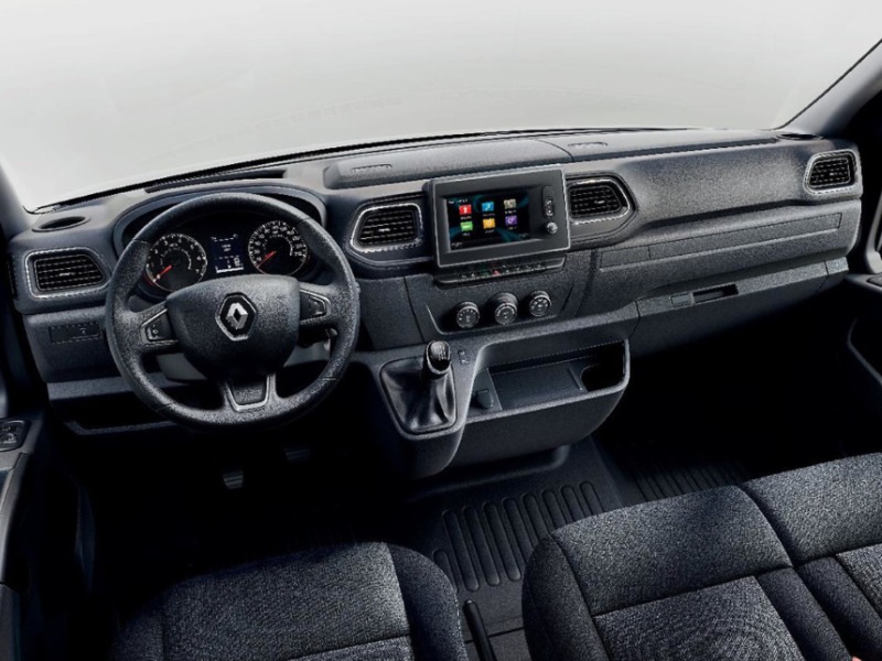 Practical storage compartments and chrome trim in the interior, Connected Services optional.