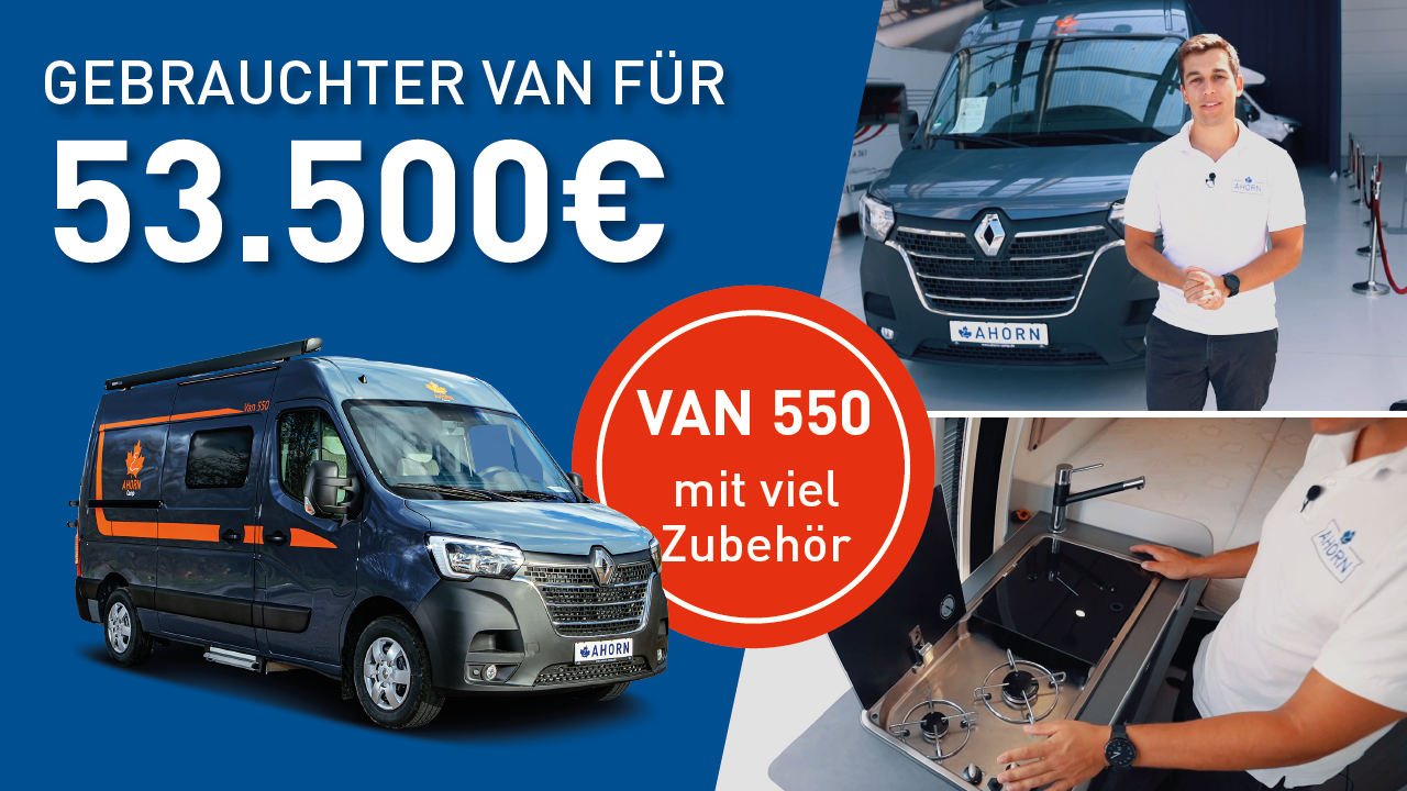Für 53.500€ Gebrauchtwagen Ahorn Camp Van 550 mit viel Zubehör