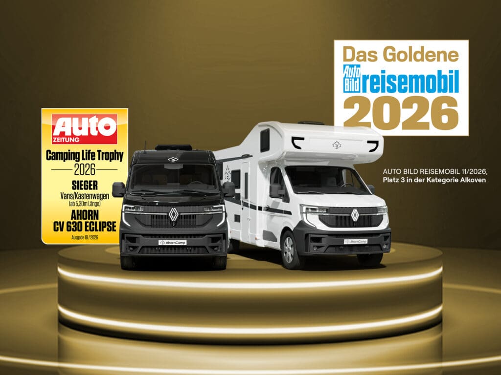 Die Leserinnen und Leser von Promobil haben entschieden: Ahorn Camp zählt zu den Siegern der „Reisemobile des Jahres 2026“. In der Kategorie Alkovenmobile bis 70.000 Euro erreichten die Ahorn Camp Modelle den 2. Platz