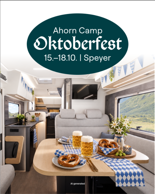 Ahorn Camp lädt vom 15. bis 18. Oktober 2026 zum „Ahorn Camp Oktoberfest“ an seinen Hauptsitz in der Franz-Kirrmeier-Straße 8 in Speyer ein. Die Hausmesse im Oktoberfest-Stil fällt in das Jubiläumsjahr des Familienunternehmens